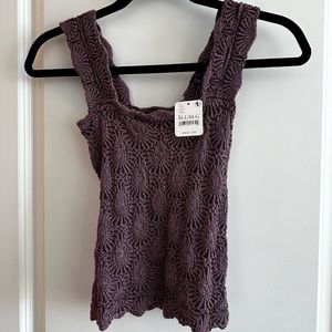Free people love letter cami purple m/l nwt